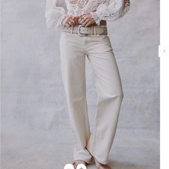 Free People We The Free Tennessee Low-Rise Boyfriend Jeans Size 30 Ecru - Picture 5 of 16